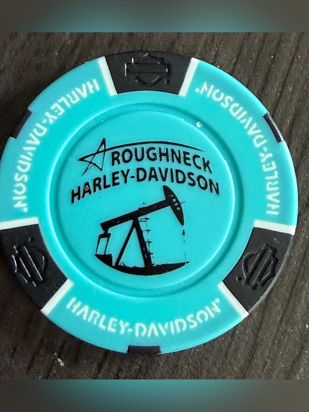 Collectible Harley Davidson Poker Chip Roughneck Harley Longview, Texas